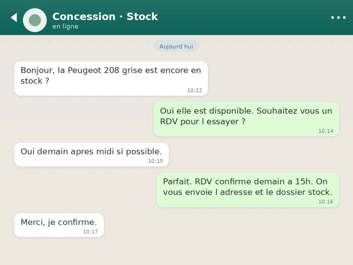 Interface anonymisée d'automatisation WhatsApp