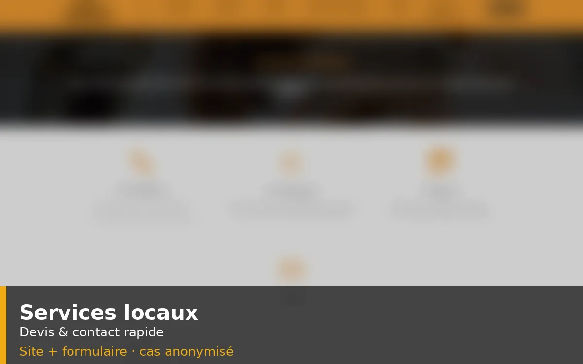 Rendu flouté d'un site services locaux